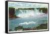 Niagara Falls, New York - American Falls Maid of the Mist View-Lantern Press-Framed Stretched Canvas