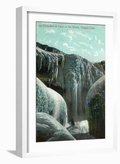 Niagara Falls, New York - Cave of the Winds Ice Formation-Lantern Press-Framed Art Print