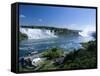 Niagara Falls on the Niagara River That Connects Lakes Ontario and Erie, New York State, USA-Robert Francis-Framed Stretched Canvas