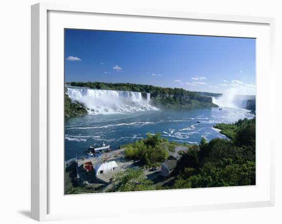 Niagara Falls on the Niagara River That Connects Lakes Ontario and Erie, New York State, USA-Robert Francis-Framed Photographic Print