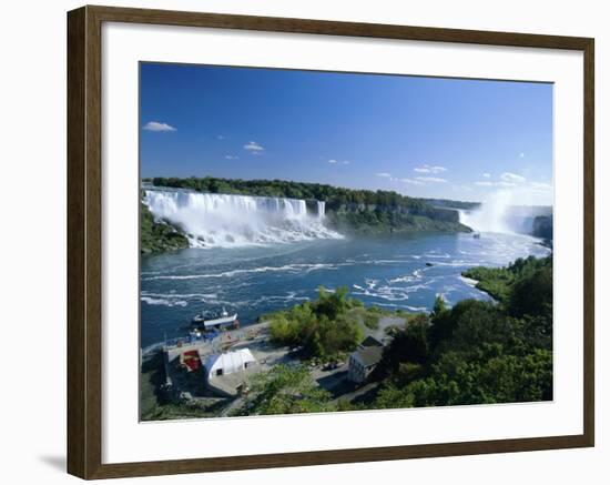 Niagara Falls on the Niagara River That Connects Lakes Ontario and Erie, New York State, USA-Robert Francis-Framed Photographic Print