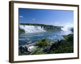 Niagara Falls on the Niagara River That Connects Lakes Ontario and Erie, New York State, USA-Robert Francis-Framed Photographic Print