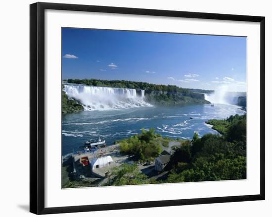 Niagara Falls on the Niagara River That Connects Lakes Ontario and Erie, New York State, USA-Robert Francis-Framed Photographic Print