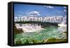 Niagara Falls - Panoramic View-Lantern Press-Framed Stretched Canvas