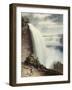 Niagara Falls, Part of the American Fall from the Foot of the Staircase, circa 1829-William James Bennett-Framed Giclee Print