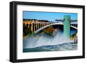 Niagara Falls Rainbow Bridge-null-Framed Art Print