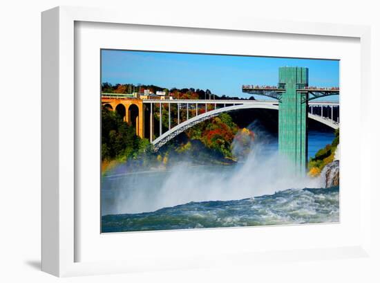 Niagara Falls Rainbow Bridge-null-Framed Art Print