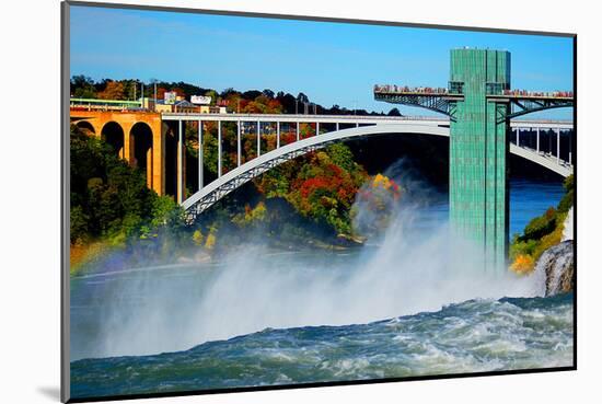 Niagara Falls Rainbow Bridge-null-Mounted Art Print