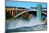 Niagara Falls Rainbow Bridge-null-Mounted Art Print