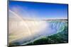 Niagara Falls Rim & Rainbow-null-Mounted Premium Giclee Print