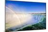 Niagara Falls Rim & Rainbow-null-Mounted Art Print