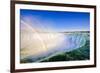 Niagara Falls Rim & Rainbow-null-Framed Art Print