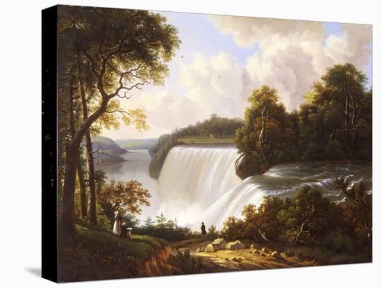 Niagara Falls Scene-Victor De Grailly-Stretched Canvas