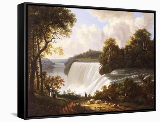Niagara Falls Scene-Victor De Grailly-Framed Stretched Canvas