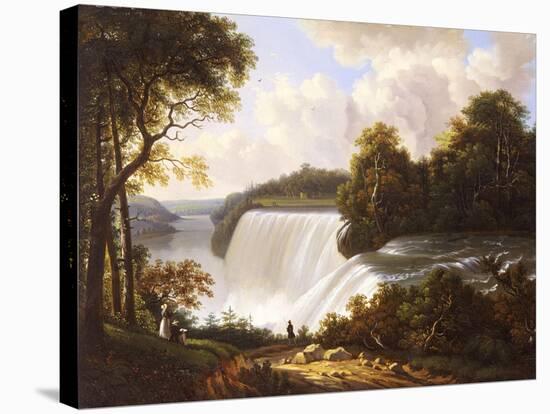 Niagara Falls Scene-Victor De Grailly-Stretched Canvas