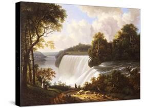 Niagara Falls Scene-Victor De Grailly-Stretched Canvas