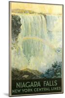 Niagara Falls Travel Poster-null-Mounted Art Print