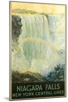 Niagara Falls Travel Poster-null-Mounted Art Print