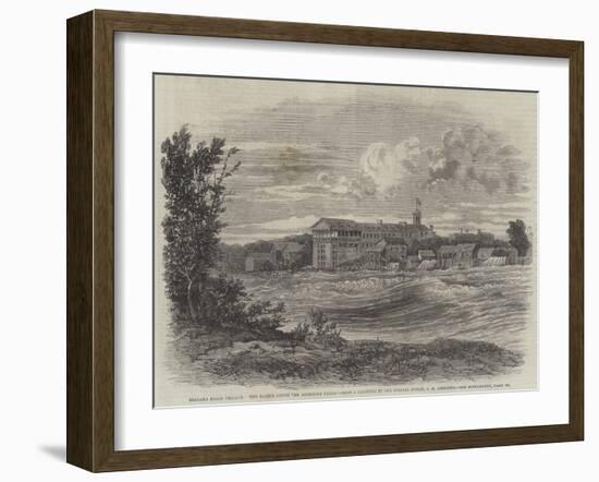 Niagara Falls Village, the Rapids Above the American Falls-George Henry Andrews-Framed Giclee Print