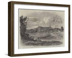 Niagara Falls Village, the Rapids Above the American Falls-George Henry Andrews-Framed Giclee Print