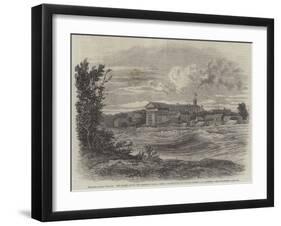 Niagara Falls Village, the Rapids Above the American Falls-George Henry Andrews-Framed Giclee Print