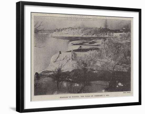 Niagara in Winter, the Falls on 7 February 1901-null-Framed Giclee Print