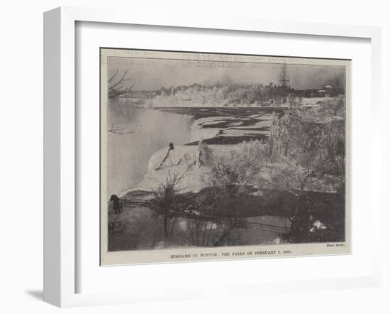 Niagara in Winter, the Falls on 7 February 1901-null-Framed Giclee Print