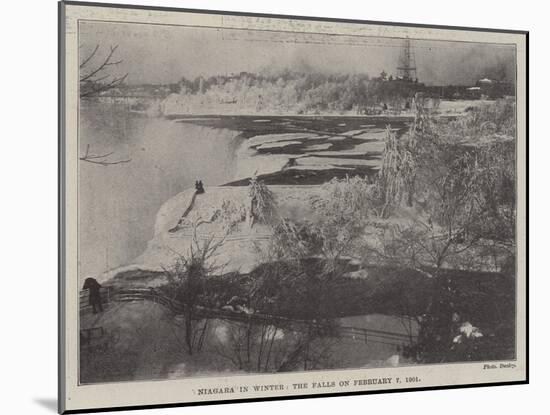 Niagara in Winter, the Falls on 7 February 1901-null-Mounted Giclee Print