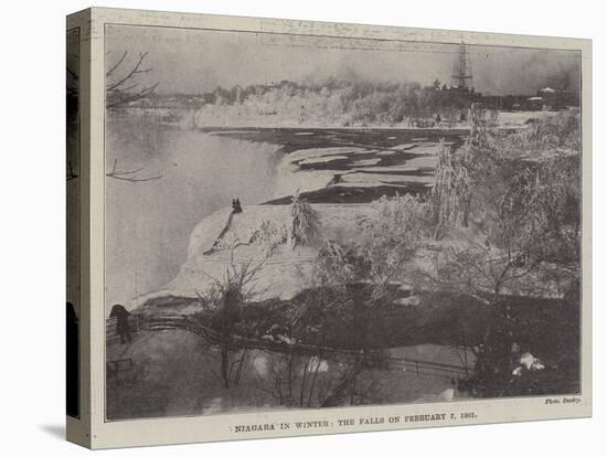 Niagara in Winter, the Falls on 7 February 1901-null-Stretched Canvas