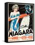 Niagara, L-R: Marilyn Monroe, Joseph Cotten on Danish Poster Art, 1953-null-Framed Stretched Canvas