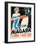 Niagara, L-R: Marilyn Monroe, Joseph Cotten on Danish Poster Art, 1953-null-Framed Art Print