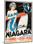 Niagara, L-R: Marilyn Monroe, Joseph Cotten on Danish Poster Art, 1953-null-Mounted Art Print