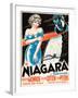 Niagara, L-R: Marilyn Monroe, Joseph Cotten on Danish Poster Art, 1953-null-Framed Art Print