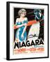 Niagara, L-R: Marilyn Monroe, Joseph Cotten on Danish Poster Art, 1953-null-Framed Art Print