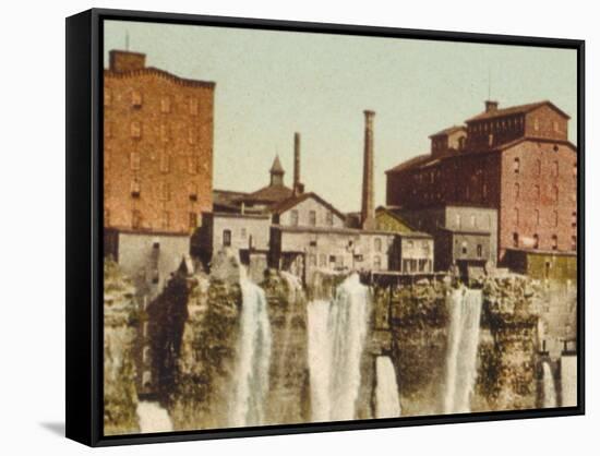 Niagara, Mills on American Shore-null-Framed Stretched Canvas