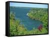 Niagara River Flowing Between Lakes Erie and Ontario from Queenstown Heights, Ontario, Canada-Robert Francis-Framed Stretched Canvas