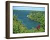 Niagara River Flowing Between Lakes Erie and Ontario from Queenstown Heights, Ontario, Canada-Robert Francis-Framed Photographic Print