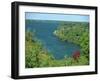 Niagara River Flowing Between Lakes Erie and Ontario from Queenstown Heights, Ontario, Canada-Robert Francis-Framed Photographic Print