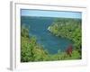 Niagara River Flowing Between Lakes Erie and Ontario from Queenstown Heights, Ontario, Canada-Robert Francis-Framed Photographic Print