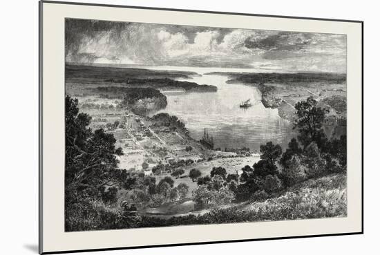 Niagara River, from Queenston Heights, Canada, Nineteenth Century-null-Mounted Giclee Print