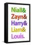 Niall Zayn Harry Liam and Louis Music Poster-null-Framed Stretched Canvas