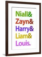 Niall Zayn Harry Liam & Louis Music Poster-null-Framed Poster