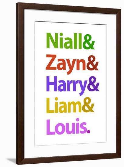 Niall Zayn Harry Liam & Louis Music Poster-null-Framed Poster