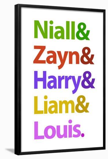 Niall Zayn Harry Liam & Louis Music Poster-null-Framed Poster