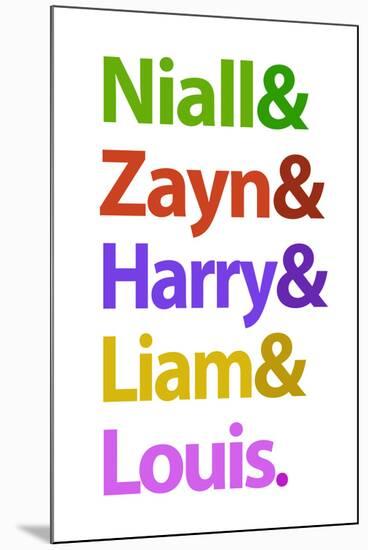 Niall Zayn Harry Liam & Louis Music Poster-null-Mounted Poster