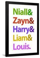 Niall Zayn Harry Liam & Louis Music Poster-null-Framed Poster