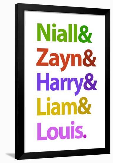 Niall Zayn Harry Liam & Louis Music Poster-null-Framed Poster