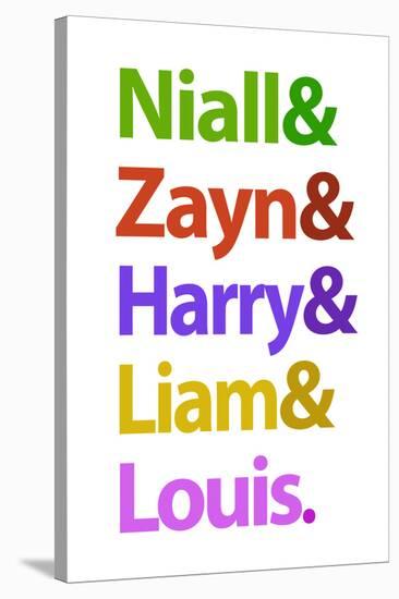 Niall Zayn Harry Liam & Louis Music Poster-null-Stretched Canvas