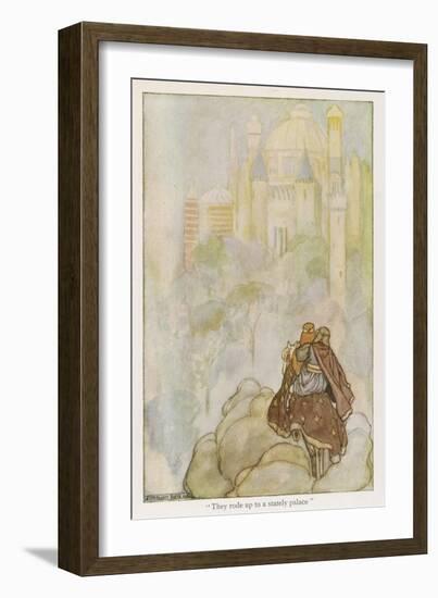 Niam of the Golden Hair Takes Oisin to Her Father's Land, The Land Oversea-Stephen Reid-Framed Art Print