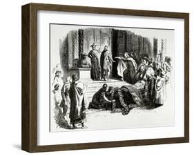 Nibelungenlied. Kriemhild Requiring the Proof of the Coffin.. Germany-Adolf Closs-Framed Giclee Print